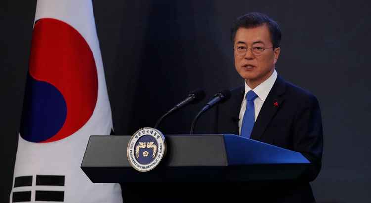 O presidente da Coreia do Sul, Moon Jae-In