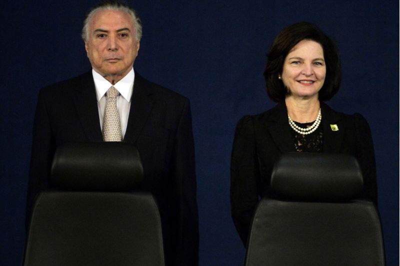 Raquel Dodge e Michel Temer