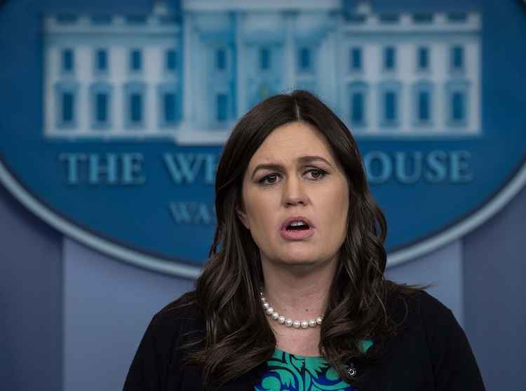 A porta-voz da Casa Branca, Sarah Huckabee Sanders