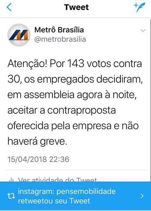 Segundo o Sindmetrô, a greve estava aprovada desde semana passada. A greve foi cancelada por 143 votos a 30