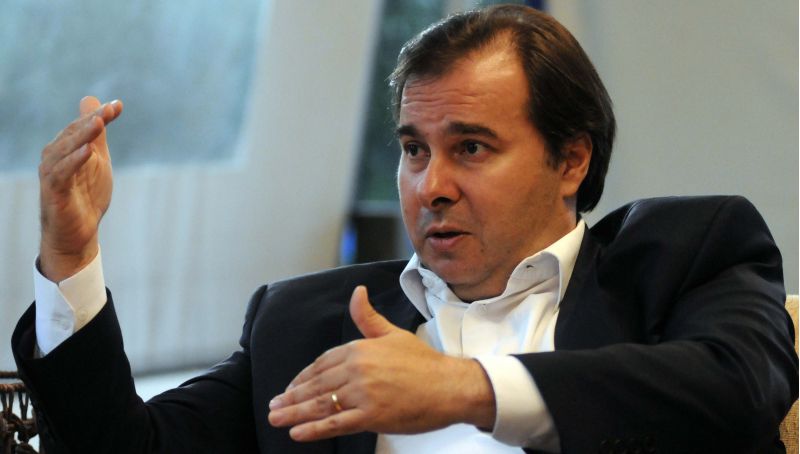 O presidente da Câmara, Rodrigo Maia