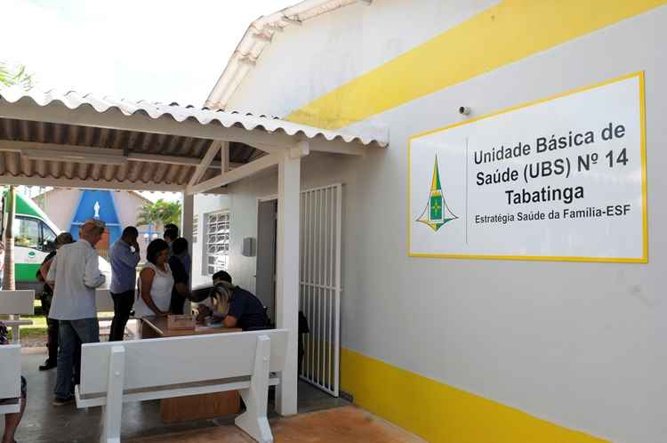 Fachada da Unidade Básica de Saúde no Núcleo Rural Tabatinga