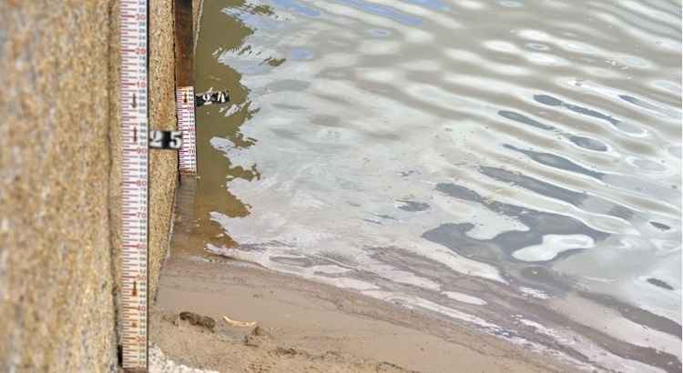 Baixo nível da água na Barragem do Descoberto