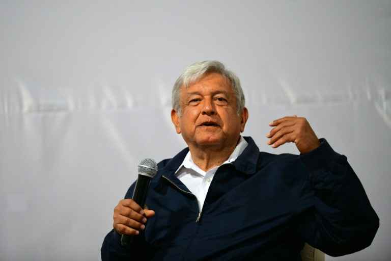 O candidato à Presidência do México Andrés Manuel López Obrador, na Cidade do México, em 8 de maio em 2018