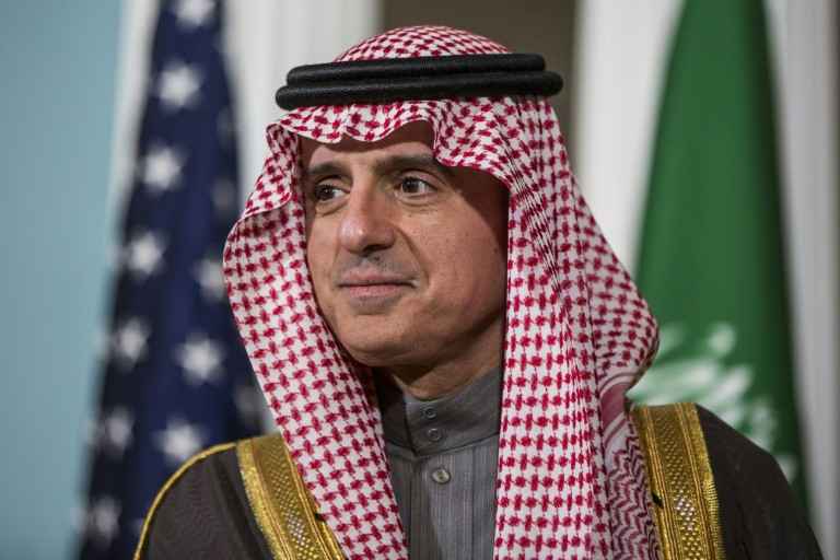 O ministro das Relações Exteriores da Arábia Saudita, Adel al-Jubeir, durante evento para a imprensa em Washington, nos Estados Unidos