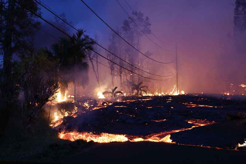 Lava do vulcão havaiano