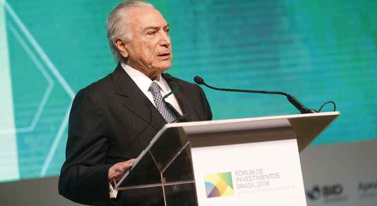 O presidente Temer se dirigiu para um público bem menor do que o do Fórum do ano passado, onde ele festejava a saída do país da recessão de 2015 e 2016