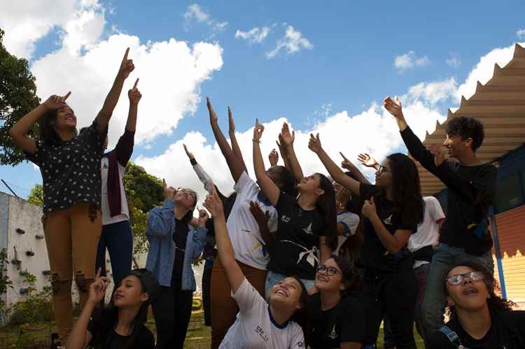 Os pequenos da da escola pública Centro de Ensino Fundamental 11 de Ceilândia vão dá um show