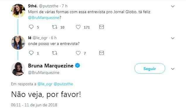 Tweet de Marquezine para fãs