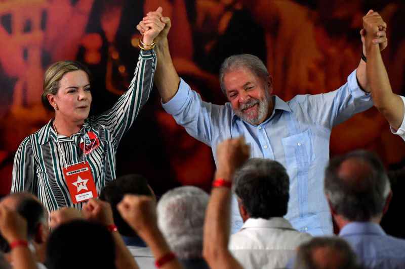 Gleisi Hoffmann e Lula