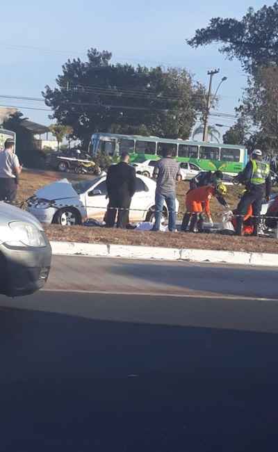 O acidente de trânsito aconteceu por volta das 6h40 e congestionou o trânsito na Epia Sul, perto do Catetinho