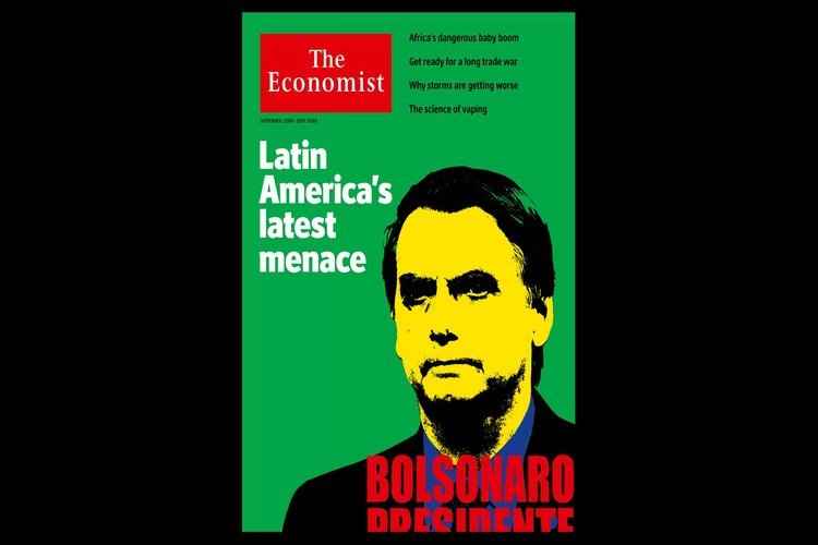 Jair Bolsonaro é capa da edição da revista britânica The Economist