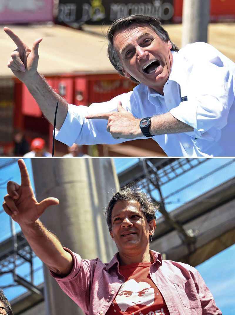 Jair Bolsonaro e Fernando Haddad