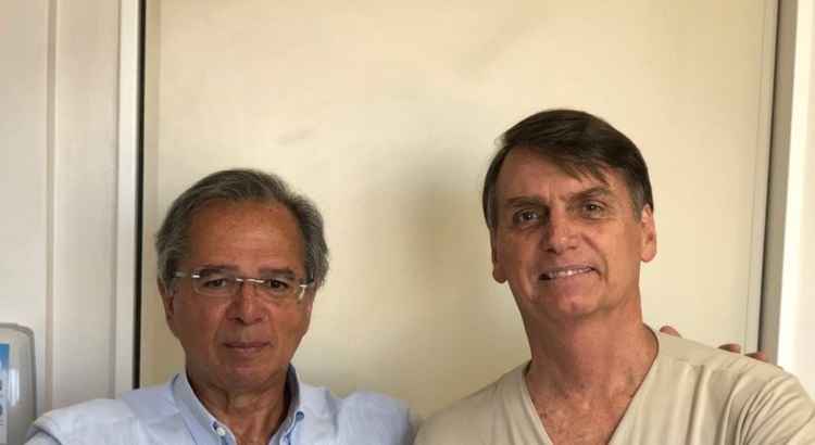 Jair Bolsonaro e o economista Paulo Guedes