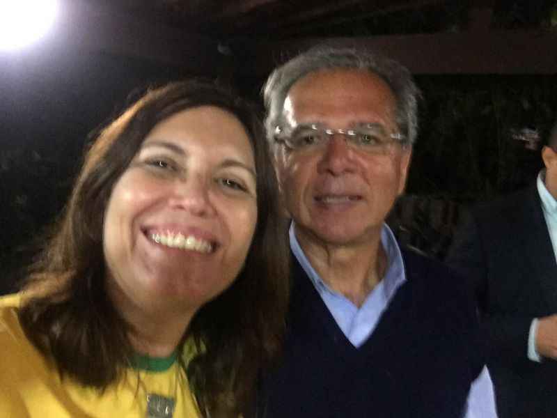 Bia Kicis e Paulo Guedes