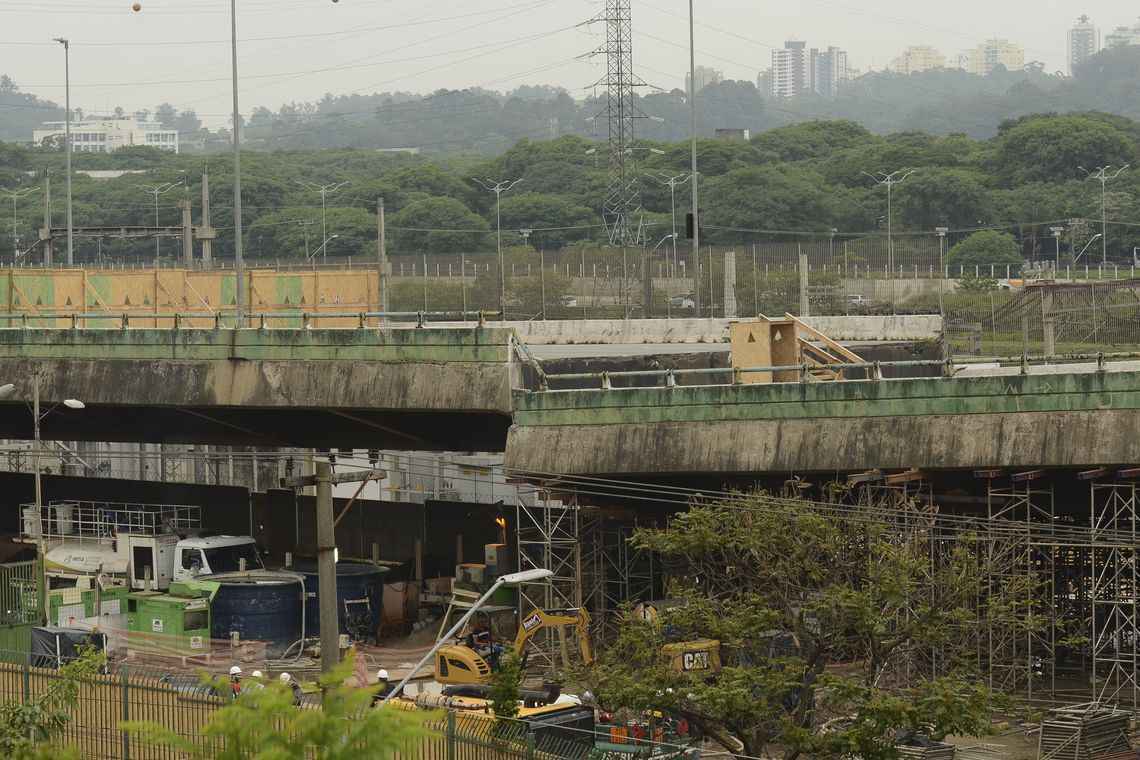 Viaduto que desabou em São Paulo