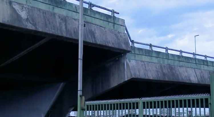 Viaduto da Marginal do Pinheiros que cedeu no último dia 15