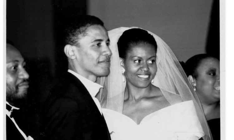 Dia do casamento de Michelle com Obama