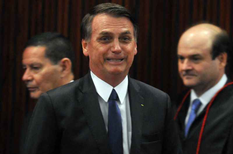 O presidente eleito, Jair Messias Bolsonaro (PSL), durante a Cerimônia de Diplomação do Presidente da República no Tribunal Superior Eleitoral - TSE