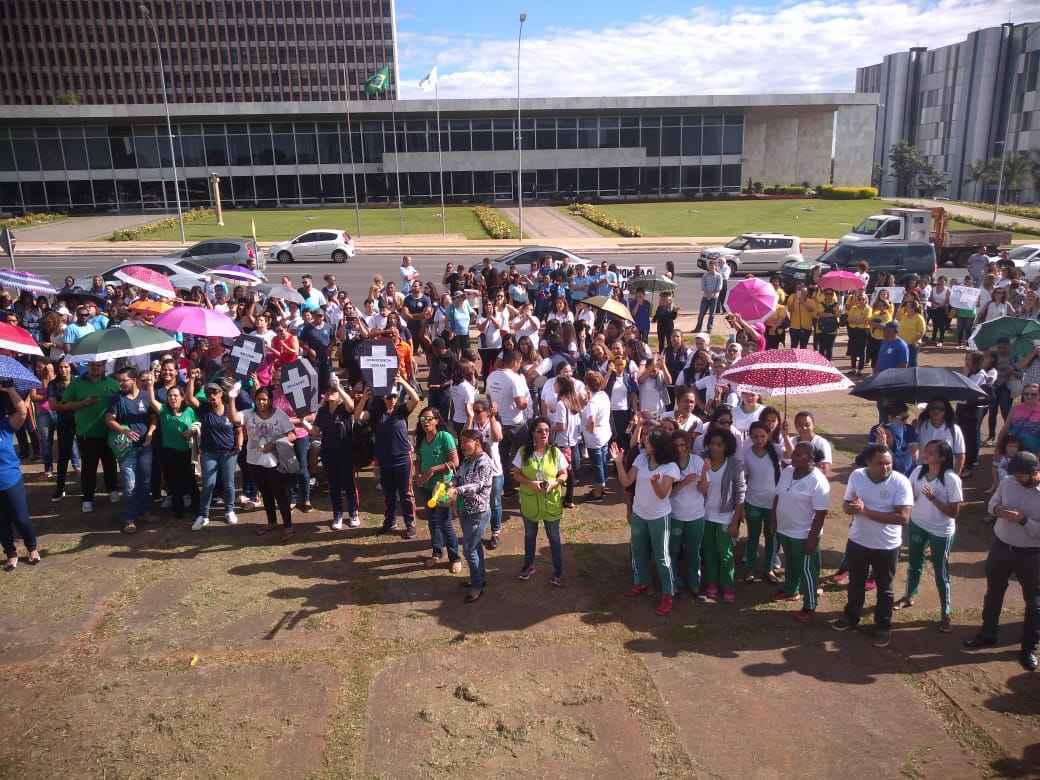 A manifestação começou por volta das 9h