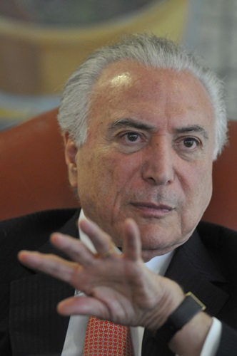 Presidente Michel Temer com semblante sério