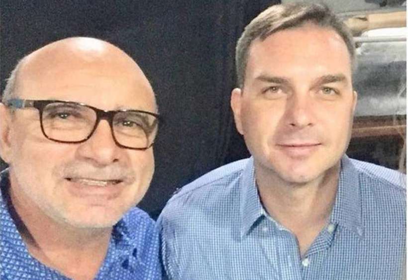 Flávio Bolsonaro e o ex-motorista Fabrício Queiroz