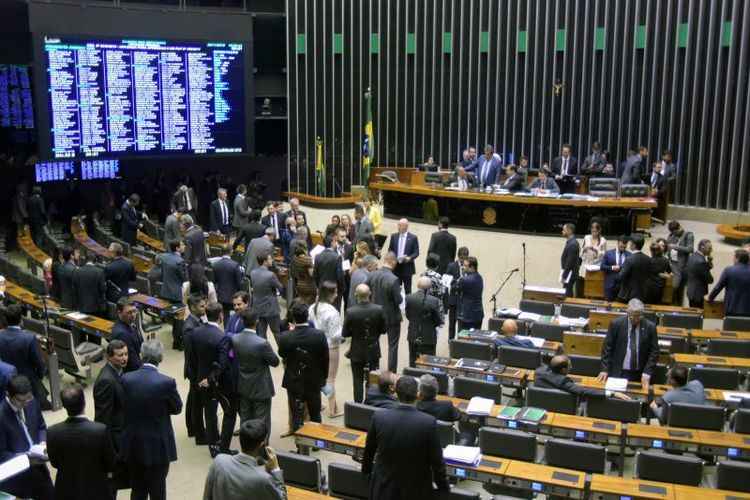 foto da Câmara dos Deputados dentro do Congresso Nacional