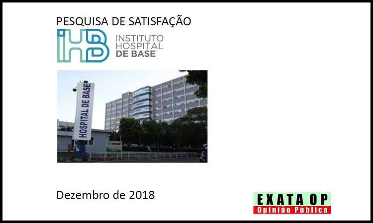 Informações da pesquisa foram coletadas no Instituto Hospital de Base (IHB) entre 7 e 10 de dezembro