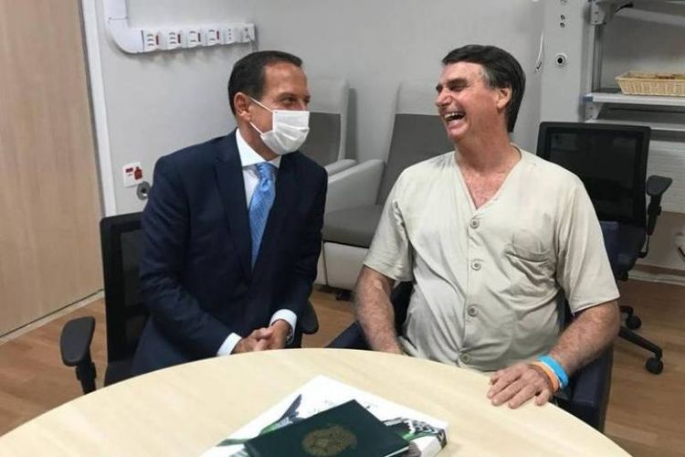 governador de São Paulo, João Doria, e o presidente Jair Bolsonaro