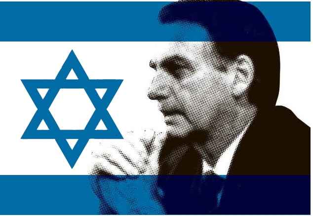 Imagem do presidente Jair Bolsonaro com a bandeira de Israel