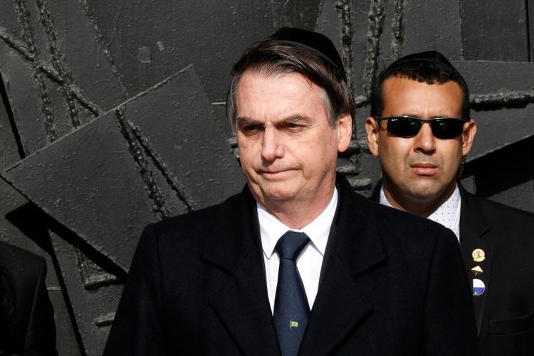 foto do presidente Jair Bolsonaro em Israel