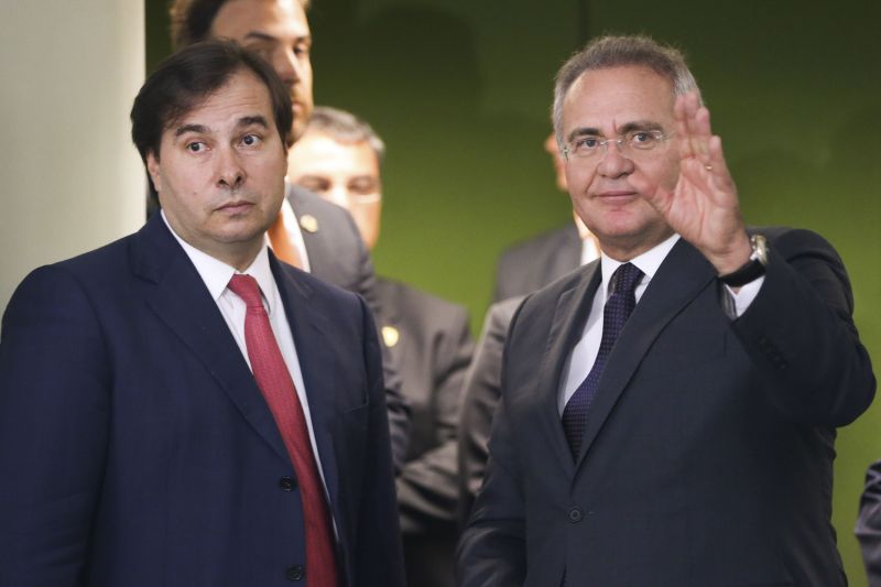 Rodrigo Maia e Renan Calheiros