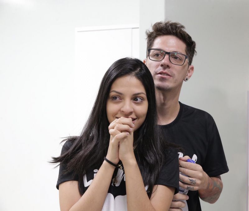 Camila Neves e Rodrigo Aragão enfrentaram o desafio com coragem