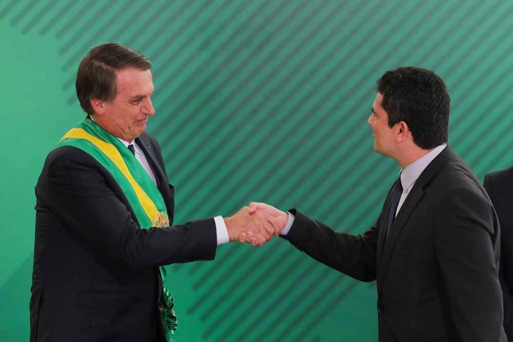 Bolsonaro e Sérgio Moro STF