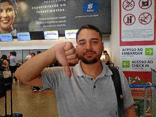 Rodrigo Soares aceitou ir de ônibus para São Paulo, mas está preocupado com a volta