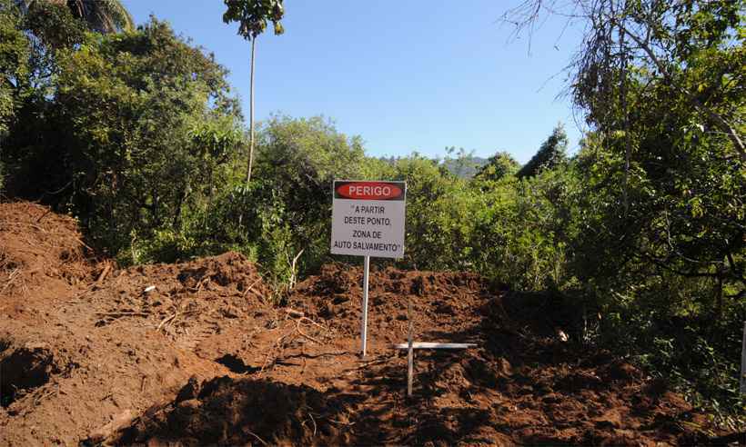 Zona de auto salvamento em Barão de Cocais