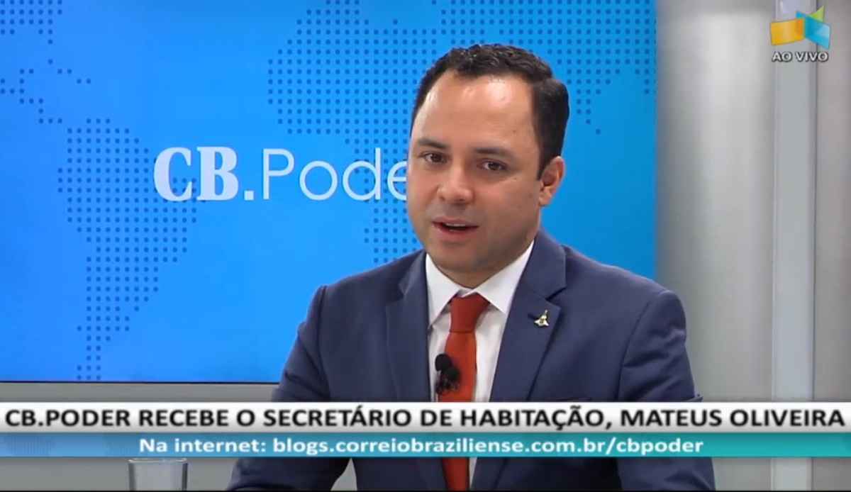 Secretário de Desenvolvimento Urbano e Habitação, Mateus Oliveira, participou de entrevista no programa CB.Poder