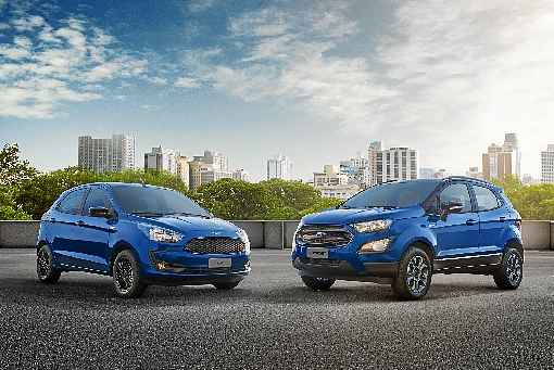 O Ka tem cor exclusiva; o EcoSport vem com rodas de liga leve de 16 pol.