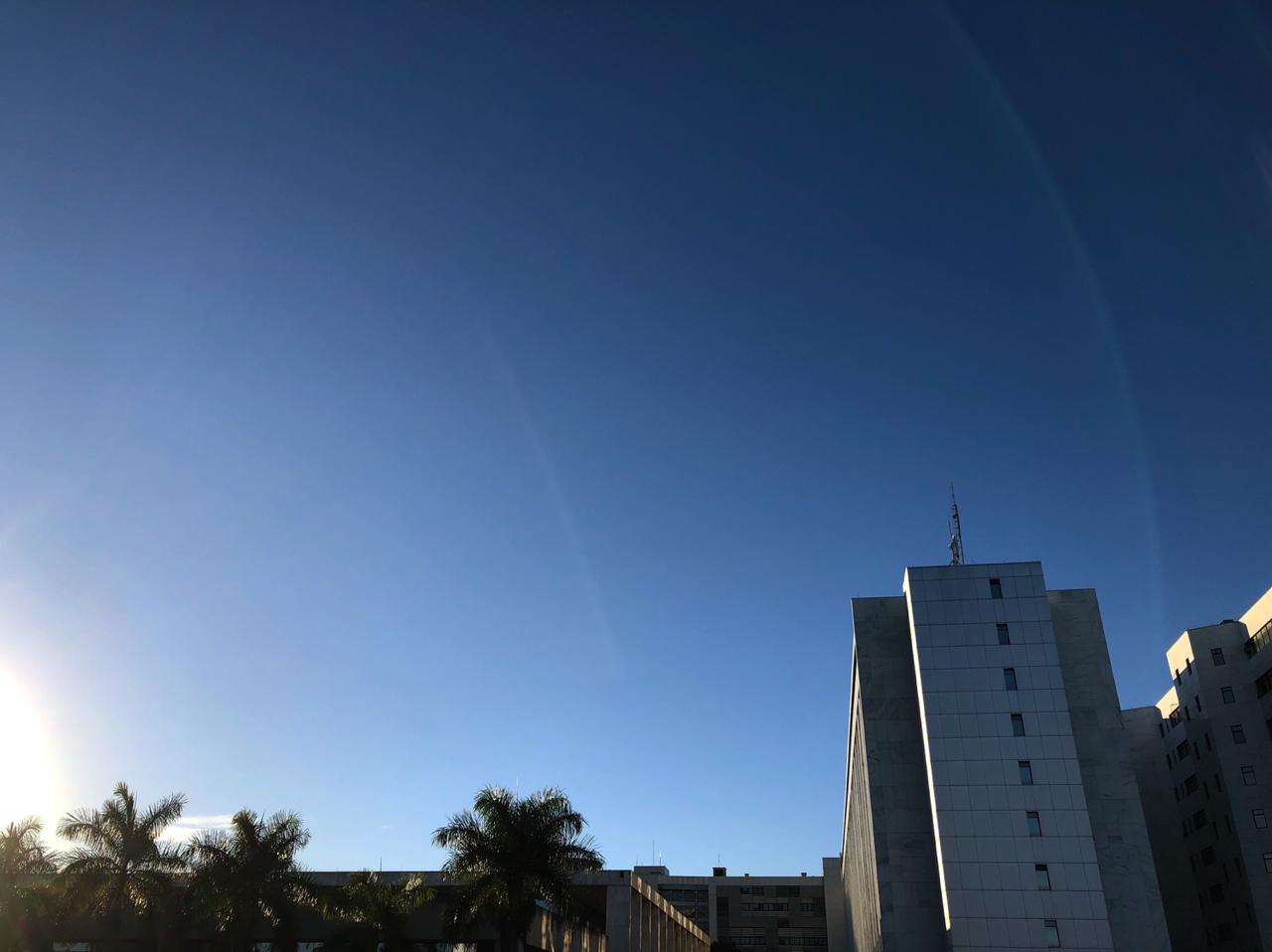 Céu com poucas nuvens e sem chance de chuva neste feriado