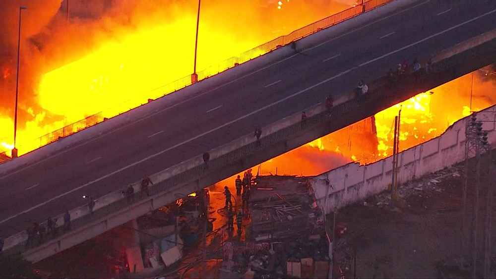 Fogo na Ponte do Jaguaré