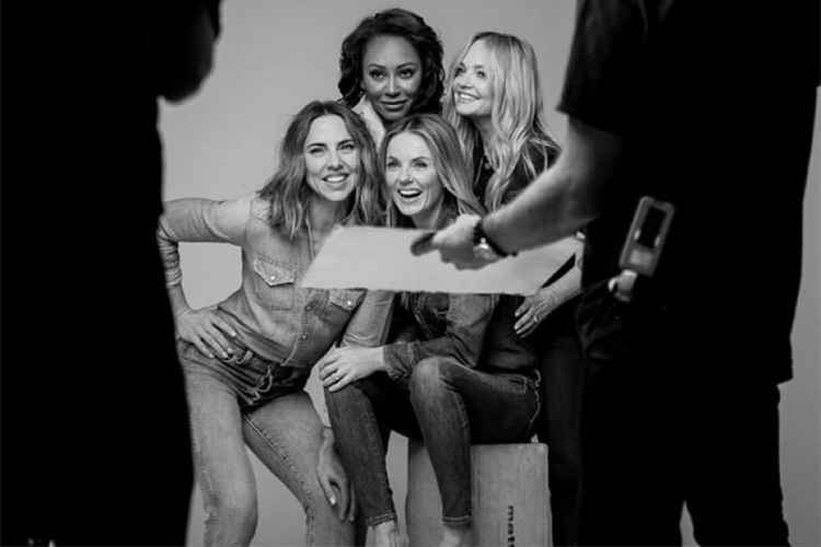 Reunião do grupo Spice Girls com Mel B, Mel C, Emma Bunton e Geri Halliwell.