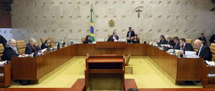 Ministros do Supremo Tribunal Federal durante sessão nesta quinta-feira (27/6)