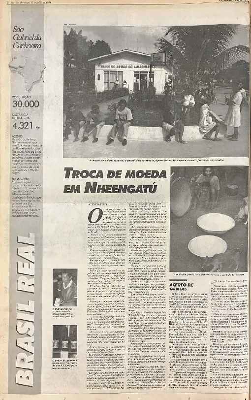 Volta no tempo

Reprodução de página do Correio de 1994: a reportagem retornou à região após 25 anos para conferir, de perto, as mudanças sociais, políticas e econômicas