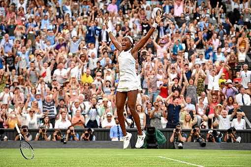 A norte-americana Cori Gauff comemorou a passagem para as oitavas de final do tradicional Grand Slam britânico