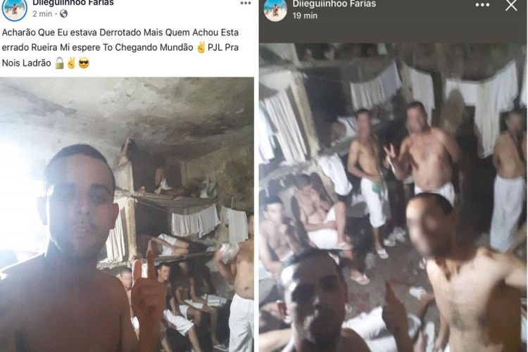 Na foto, Diego Alves Farias aparece em fotos dentro da Casa de Prisão Provisória (CPP) de Luziânia