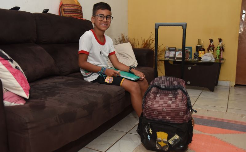 Leonardo Araújo, 9 anos, está  animado para recomeçar a rotina escolar depois de três semanas de férias