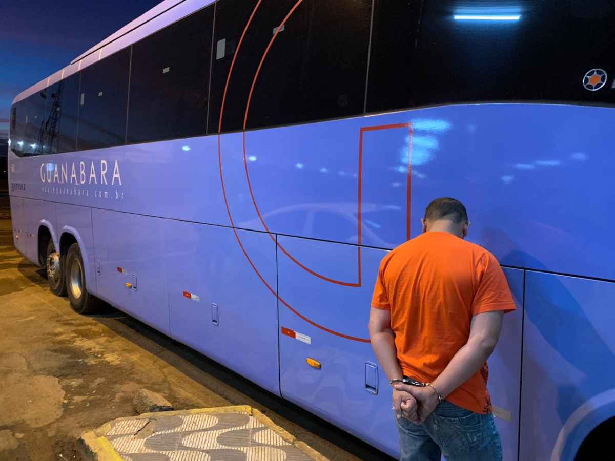 O acusado foi encontrado quando chegava ao Distrito Federal em um ônibus interestadual