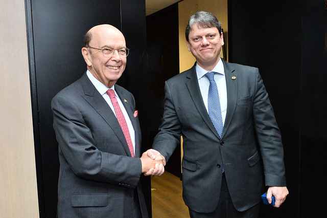 Wilbur Ross e Tarcísio de Freitas