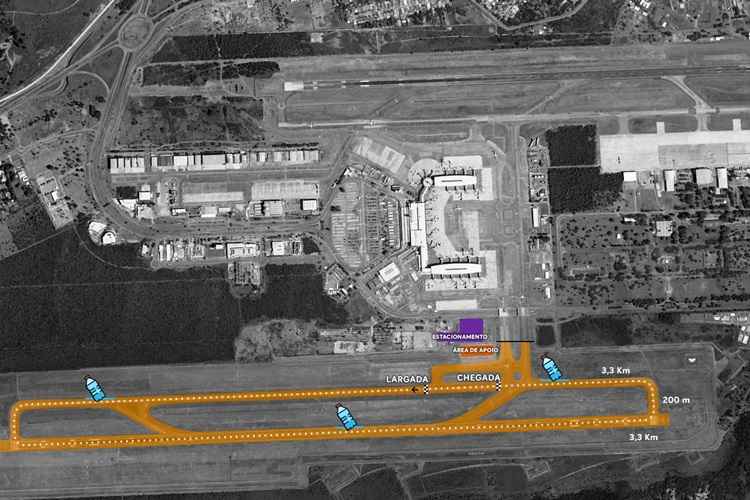 Uma das pistas de pousos e decolagens será fechada pela manhã para o evento esportivo