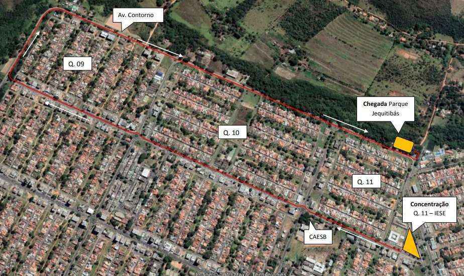 Vias ficam interditadas durante o passeio ciclístico em Sobradinho